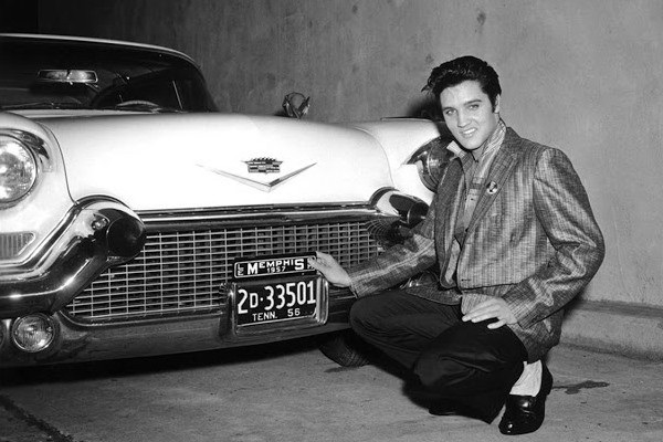 Elvis Presley with a 1957 model