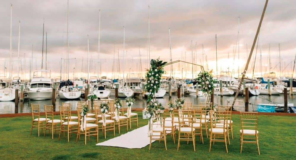 The Fremantle Sailing Club is ideal for waterfront weddings.