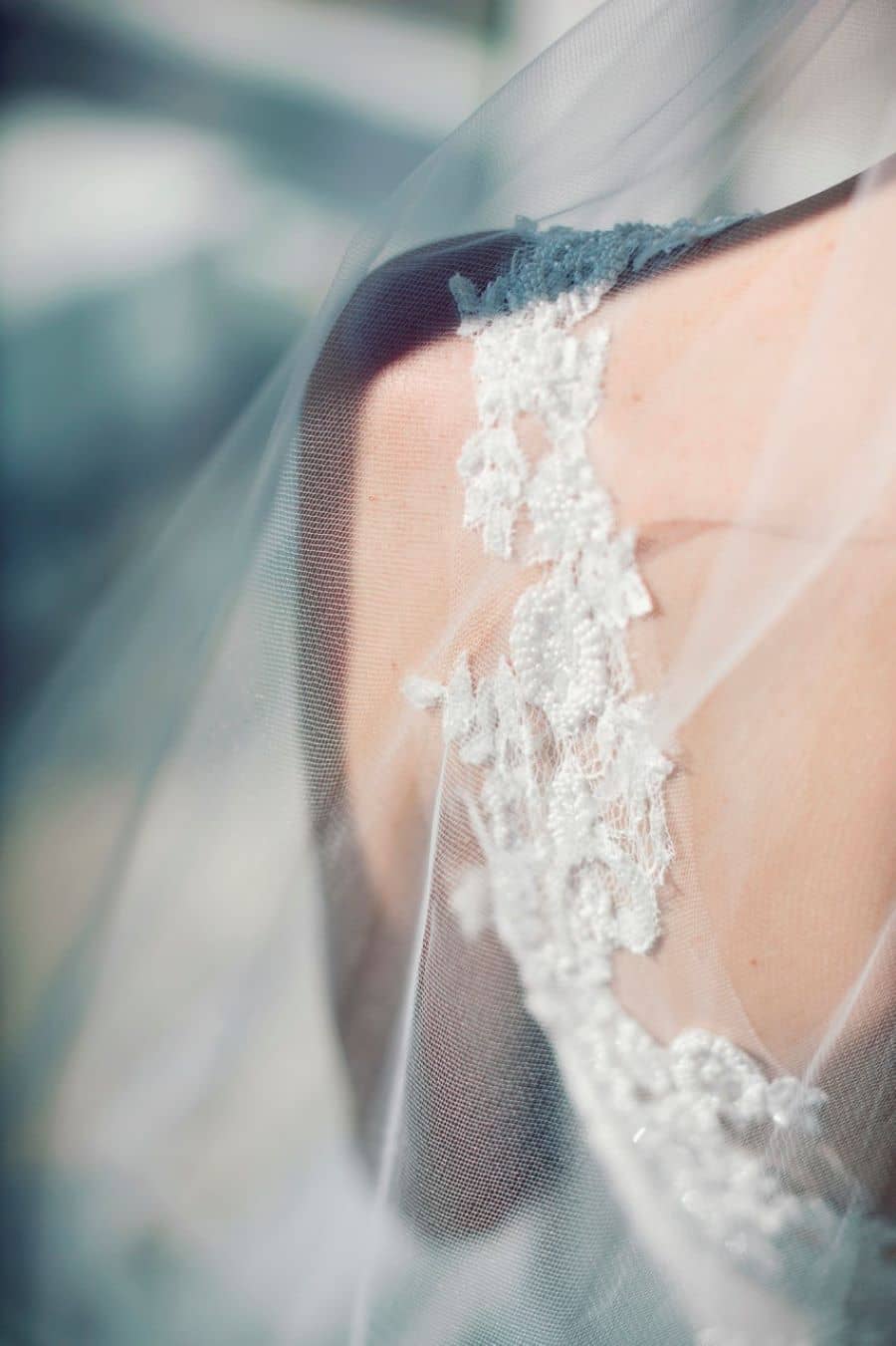 Wedding gown detail. 