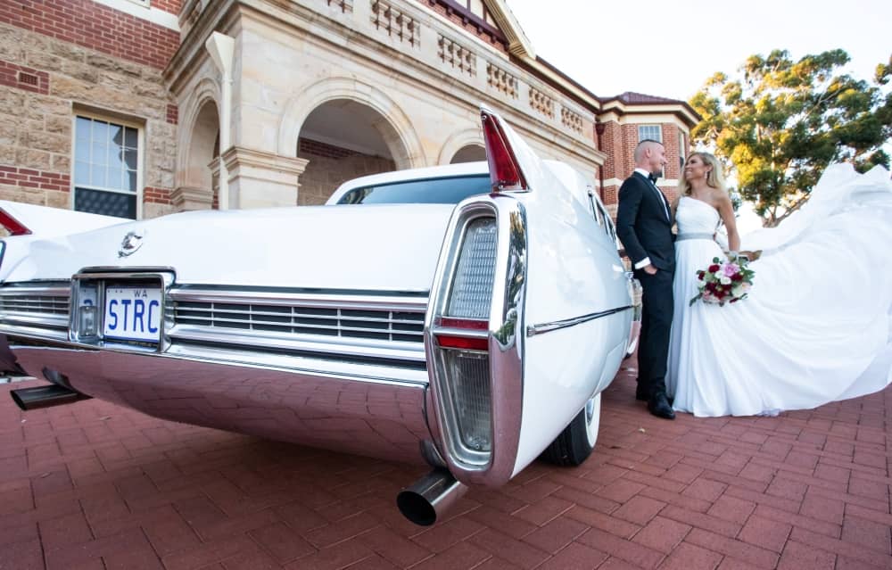 Couple, wedding car.