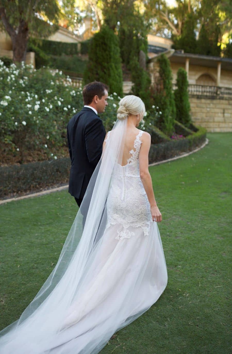 Newlyweds after the ceremony.